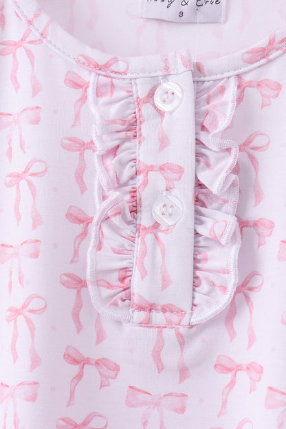Premium tiny bow delight bamboo pants set