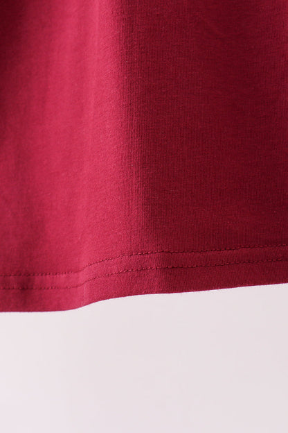 Premium Maroon Georgia bulldog applique dress