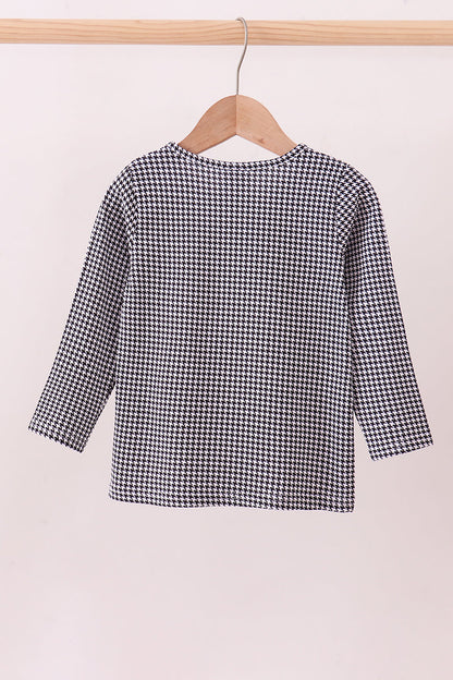 Premium Black Alabama elephant embroidery top