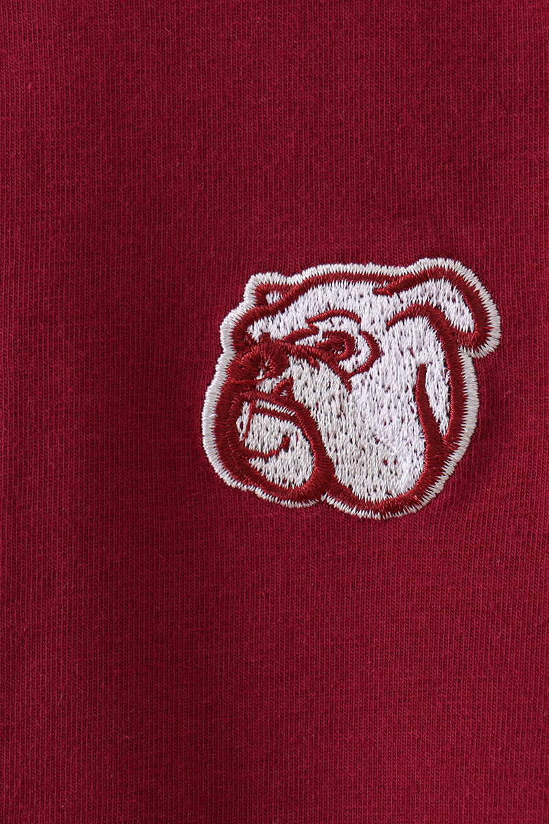 Premium Maroon Mississippi bulldog embroidery vest