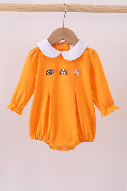 Premium Orange Tennessee puppy applique bubble
