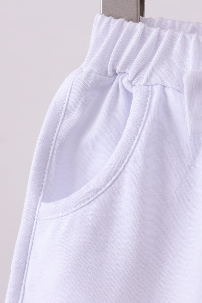 Premium White bow shorts