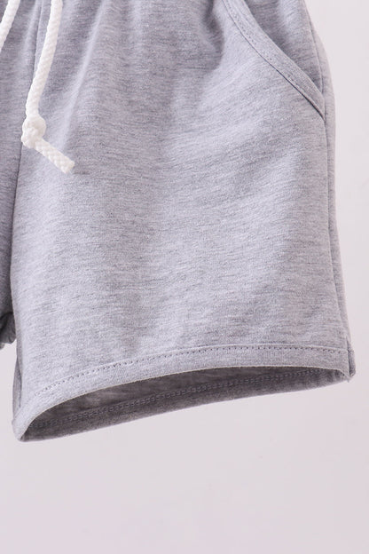 Premium Grey drawstring shorts