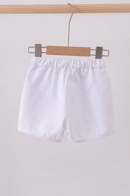 Premium White drawstring shorts