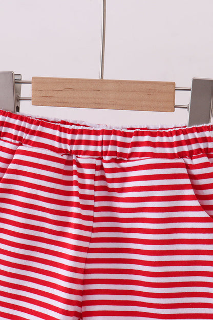 Premium Red&white stripe shorts
