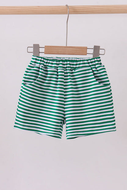 Premium Green&white stripe shorts
