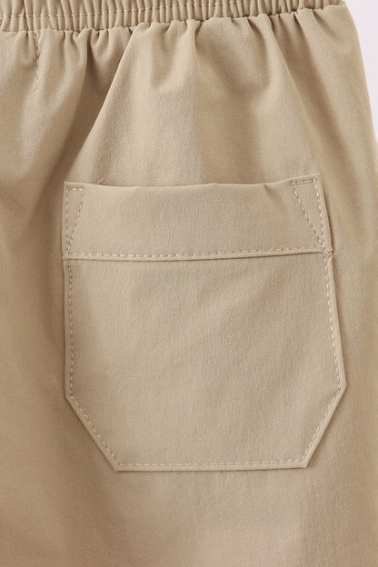 Khaki pocket performance shorts