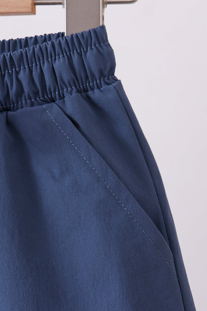 Slate blue pocket performance shorts