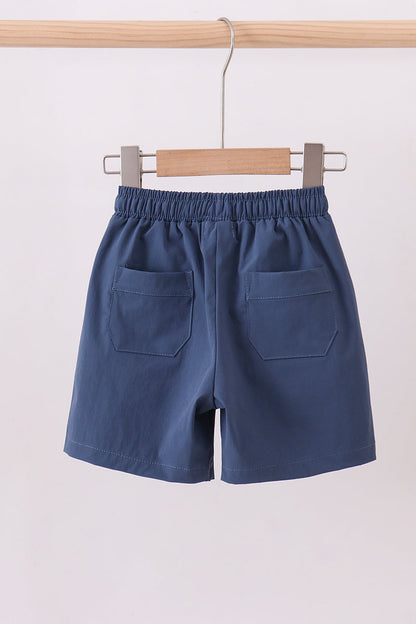 Slate blue pocket performance shorts