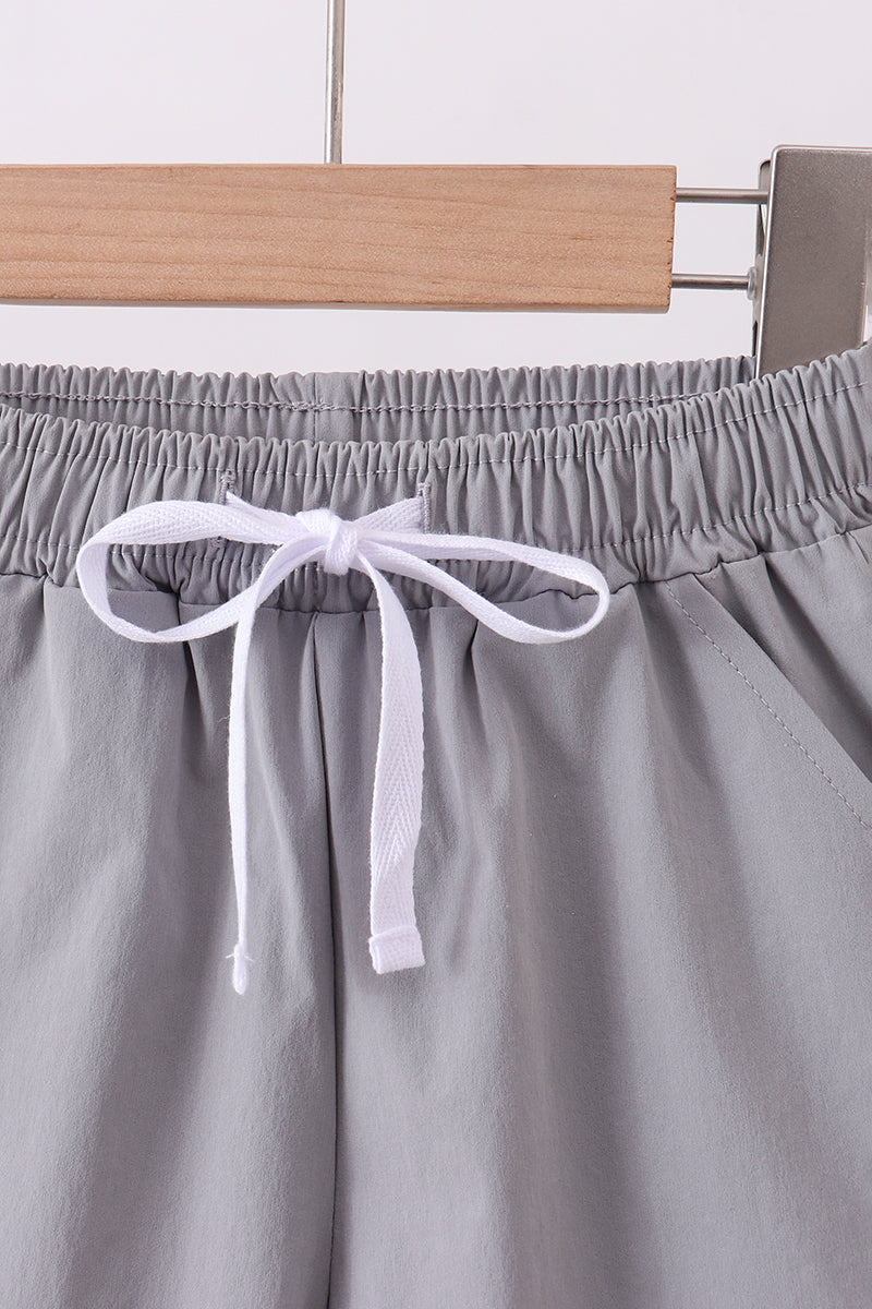 Light grey pocket performance shorts