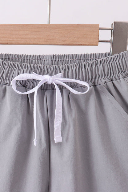 Light grey pocket performance shorts