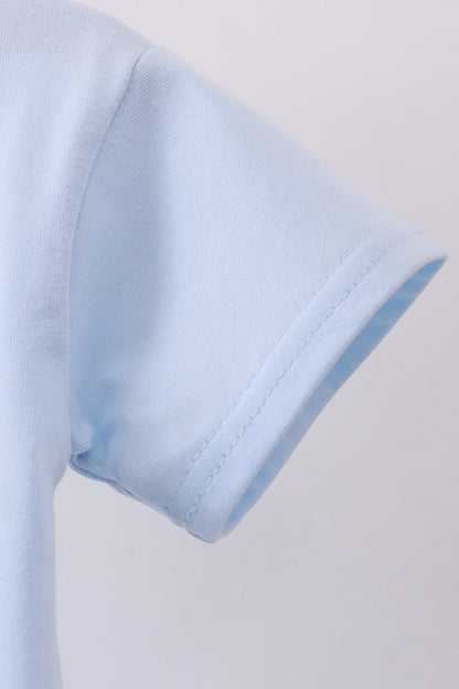 Blue baseball graphic top