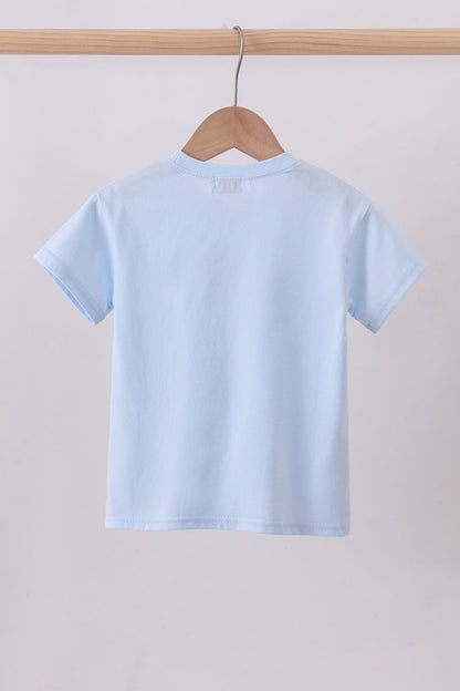 Blue baseball graphic top