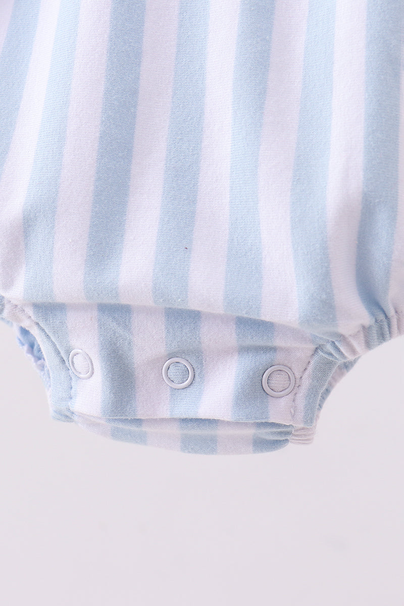 Blue baseball applique bubble