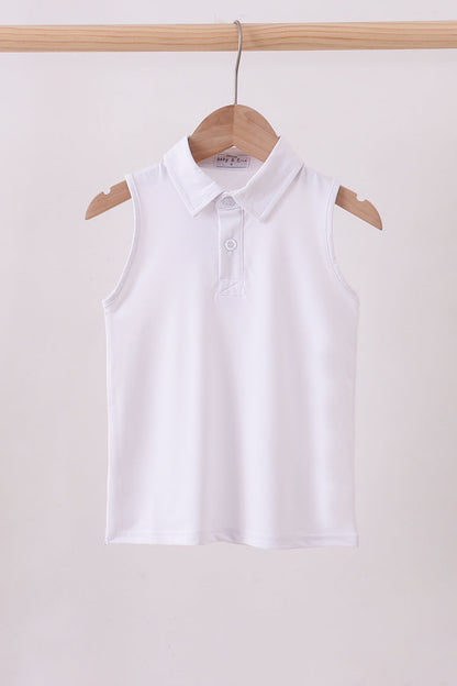 White everyday Collared Tank