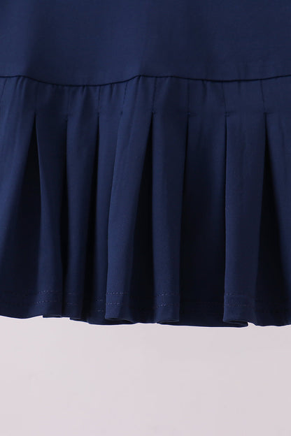 Blue pleated skort
