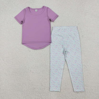 Sibling Baby Girls Floral Pockets Zipper Yoga Active Pullovers Top Legging Pants Clothes Sets