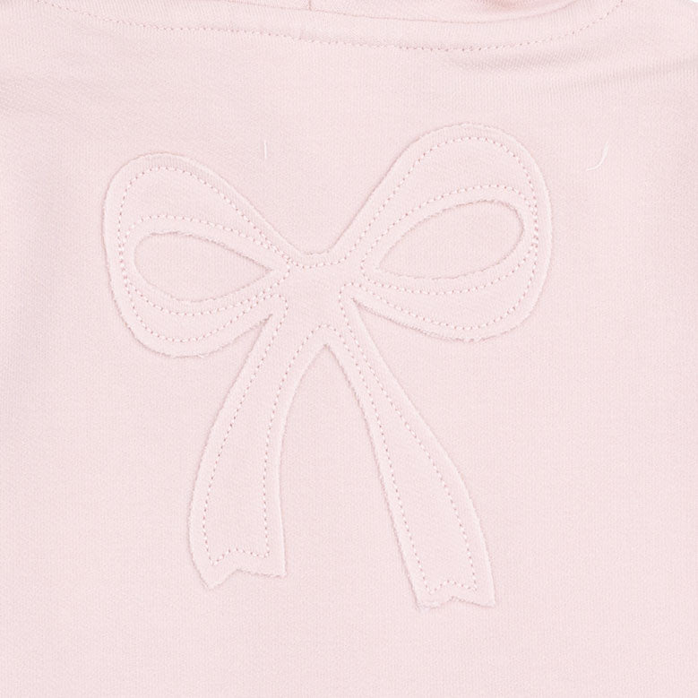 Veiled Pink Bows - Zip Peplum Hoodie
