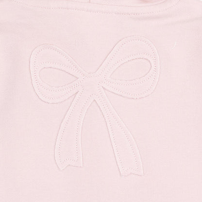 Veiled Pink Bows - Zip Peplum Hoodie
