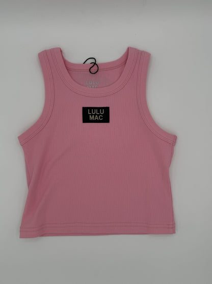 Lulu Mac Youth Bubblegum Pink Ribbed Tank Top