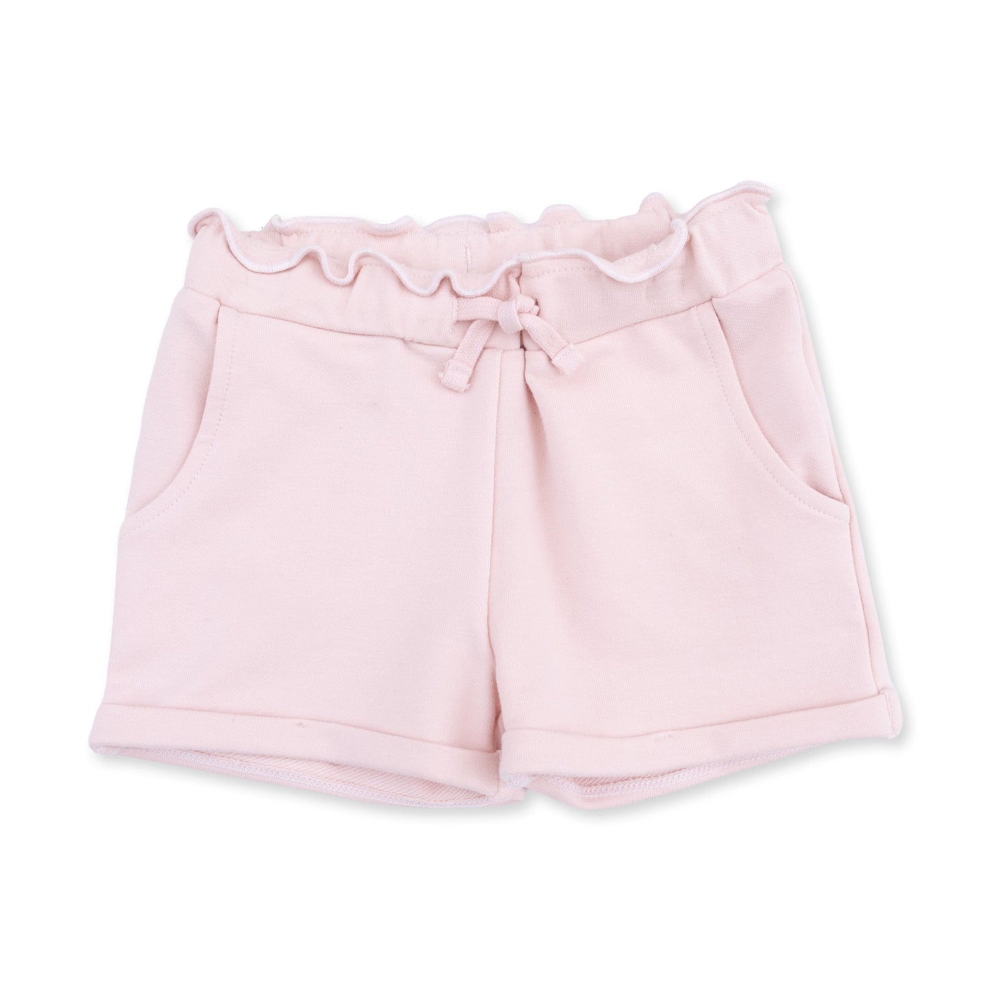 Solid Veiled Pink - Paperbag Shorts