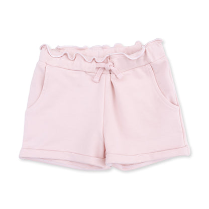 Solid Veiled Pink - Paperbag Shorts