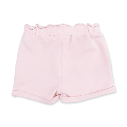 Solid Veiled Pink - Paperbag Shorts