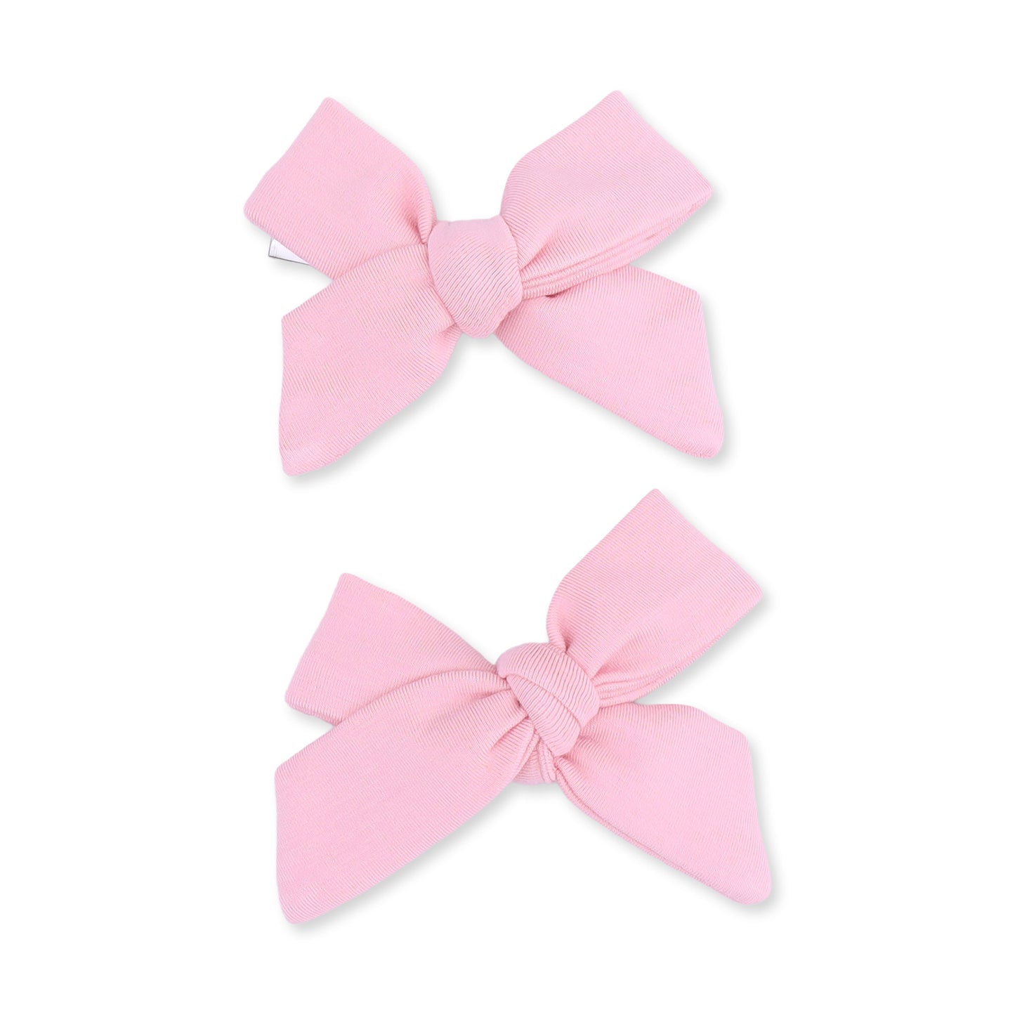 Solid Candy Pink - 2 Pack Bow Clips