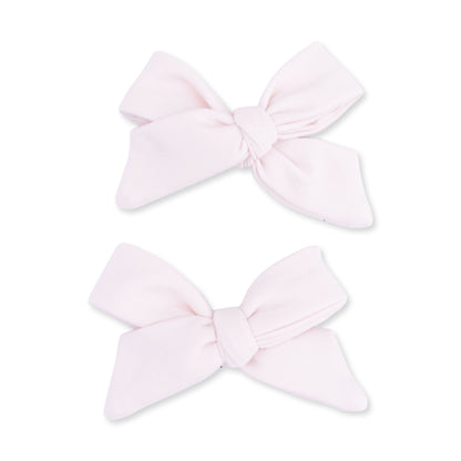 Solid Mauve Morn - 2 Pack Bow Clips
