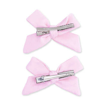 Solid Pink A Boo - 2 Pack Bow Clips