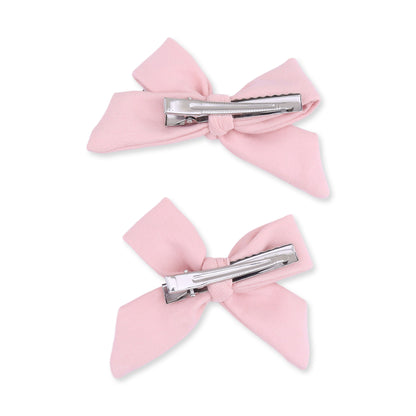 Solid Peachskin - 2 Pack Bow Clips