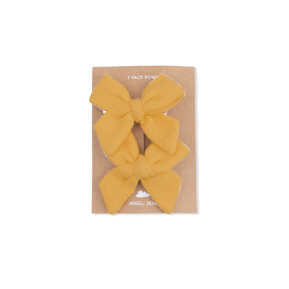 Baby Sunflower - 2 Pack Bow Clips