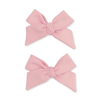Solid Mellow Rose - 2 Pack Bow Clips