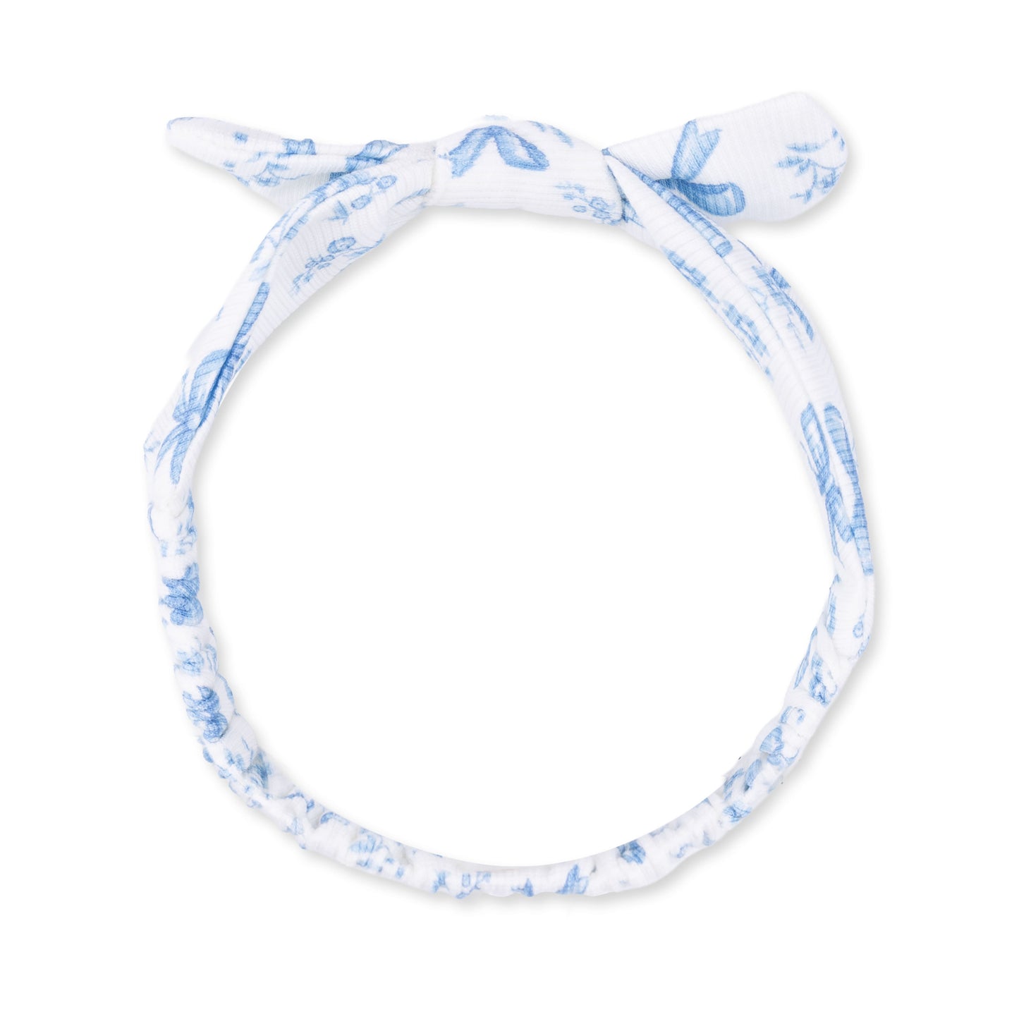 Blue Bows and Flowers - Knot Headband