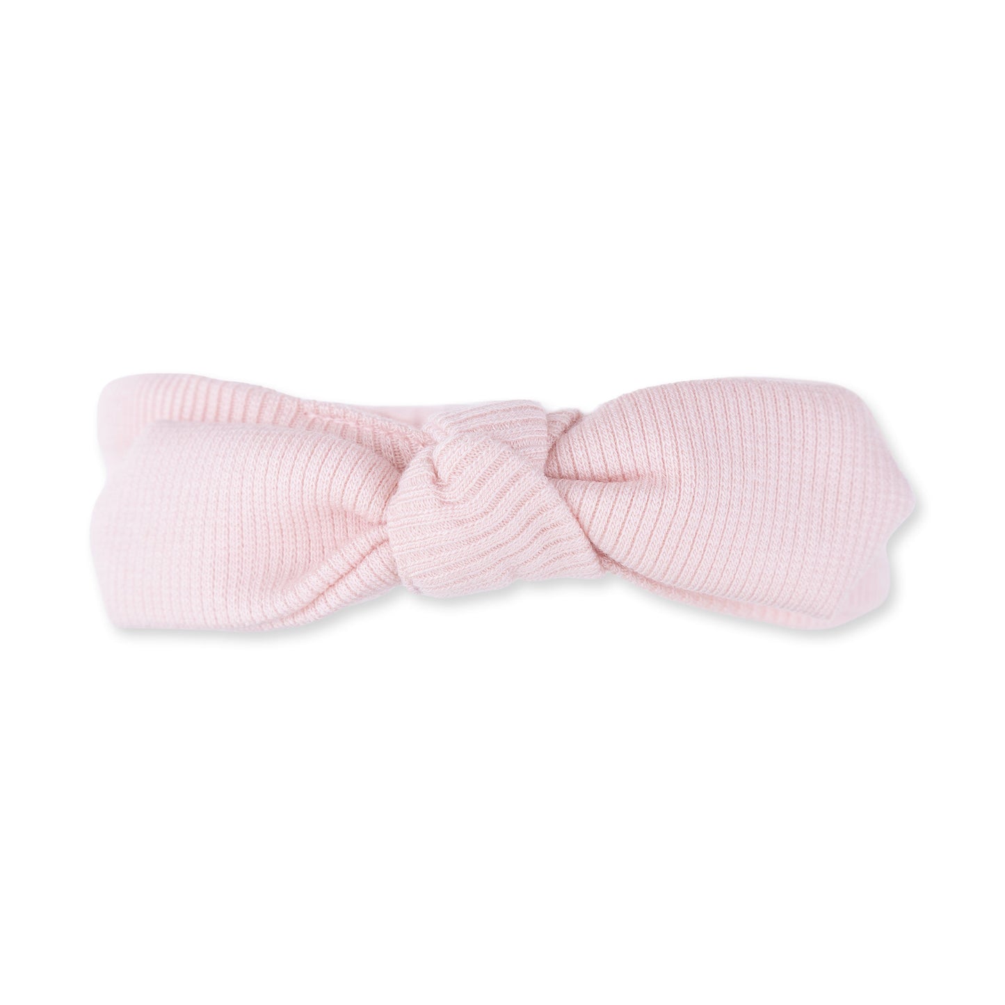 Solid Veiled Pink Rib - Knot Headband