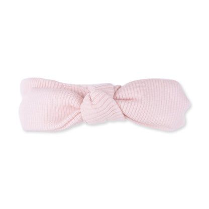 Solid Veiled Pink Rib - Knot Headband