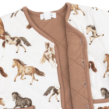 Wild Horses - Quilted V Neck Jacket