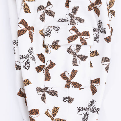 Leopard Bows - Fashion Cargo Pants
