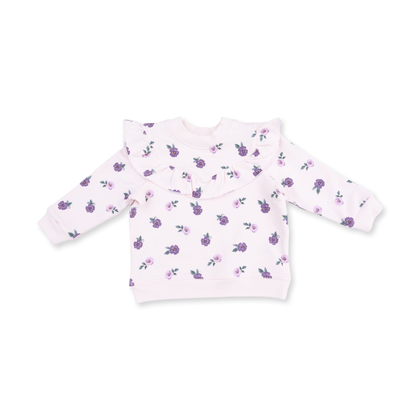Violetta Floral - V-Ruffle Sweatshirt
