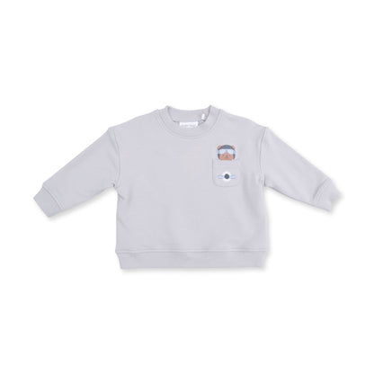 Vintage Airplane Pilots - Drop Sleeve Sweatshirt