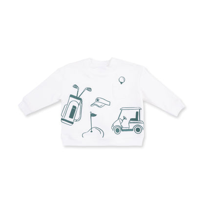 Golf - Drop Sleeve Sweatshirt White