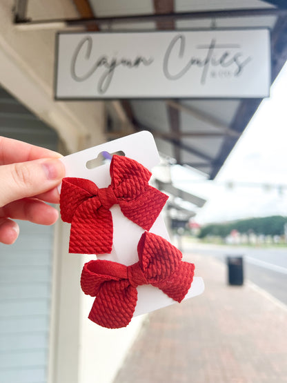 Quilted Piggy Bows - Cajun Cuties & Co