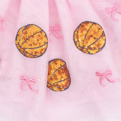 Basketball Pink - Tutu Skirt with Bike Shorts