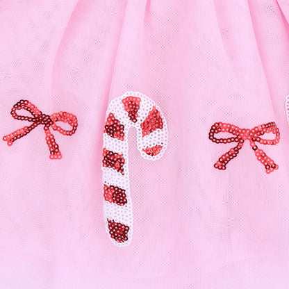 Candy Canes - Tutu Skirt with Bike Shorts