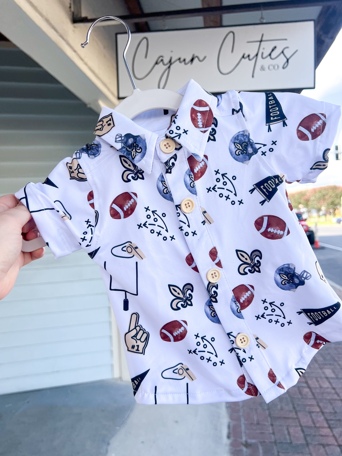 Saints Button Down toddler