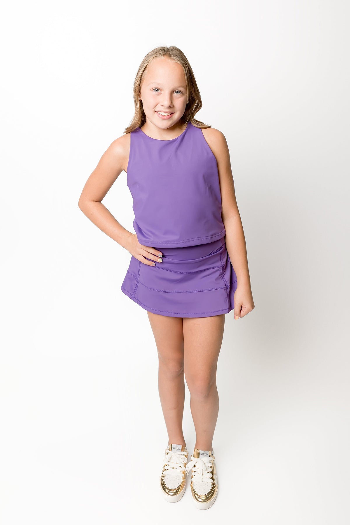 Kids' Tennis Skort - Purple