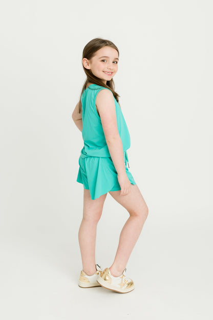 Teal High Low Tank