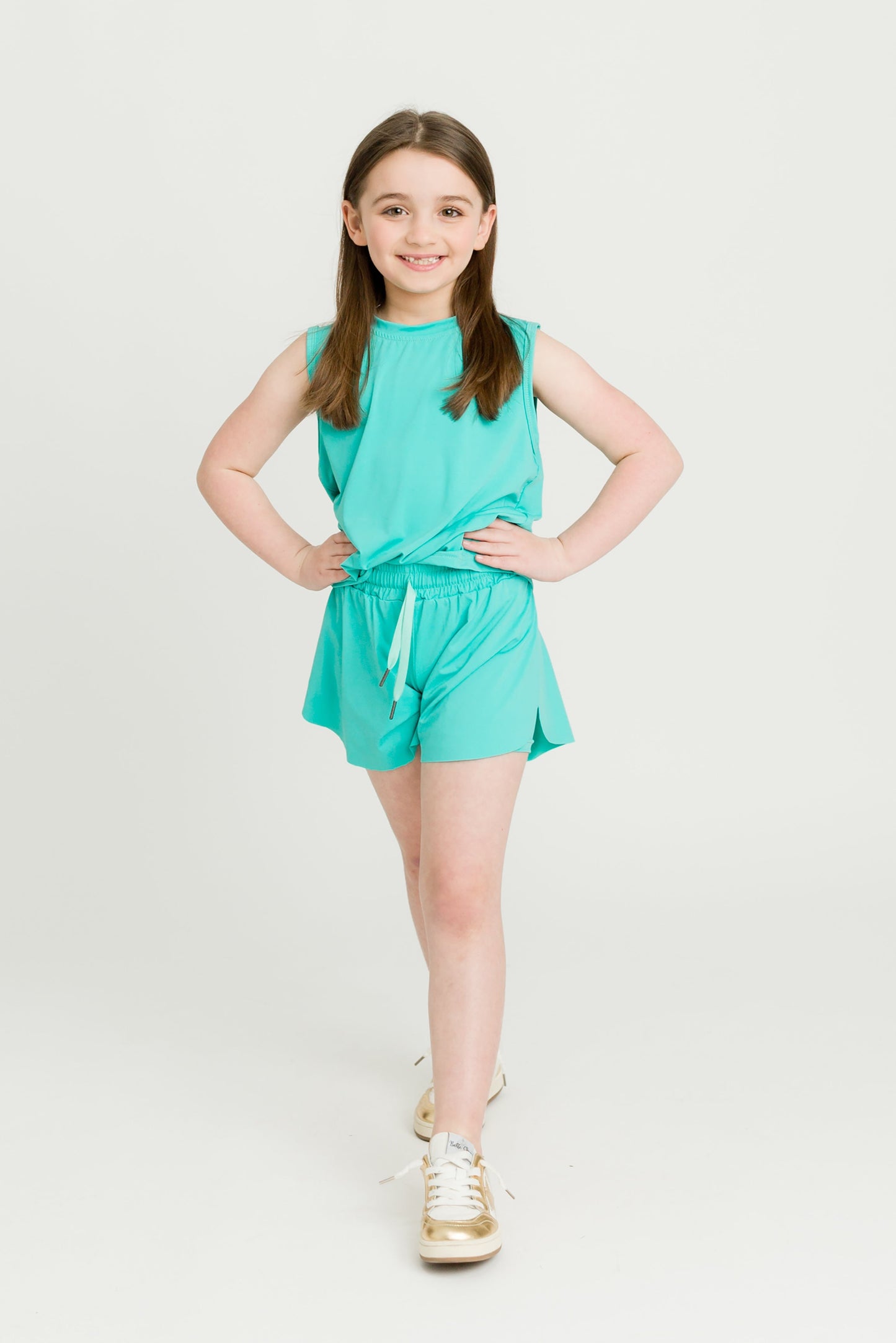 Teal Buttferfly Shorts