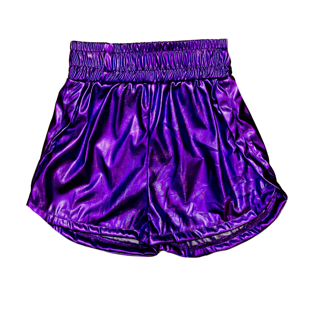 Kids' Metallic Shorts - Purple