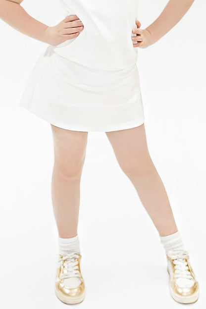 Kids' Tennis Skort - White